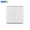 S2-W Home Switches 1G 16A 250V Light Electric Wall Switch Socket 86*86cm PC Material with Chrome Frame
